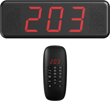 ChunHee Wireless Calling System, Dual Speaker 3 Digit Queue Calling Take A Number System Restaurant Management System, 9 Broadcast Voice Waiting Number System for Restaurant/Clinic/Church/Food Truck CallToU